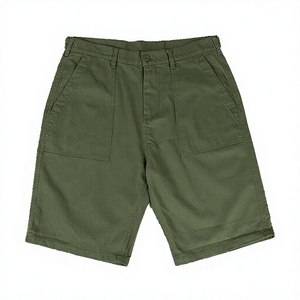 กางเกงขาสั้น OG-107 รุ่นสงครามเวียดนาม สีเขียวมะกอกล้วน ผ้าฝ้ายแท้ 100% ระบายอากาศได้ดี ทรงวินเทจ เอวกลาง ความยาวระดับเข่า บริการ OEM - Product Image 3