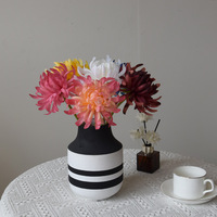 Fleur artificielle tendance style européen et américain, chrysanthème griffe de crabe à tige unique, pour décoration intérieure et événements (mariages, fêtes)