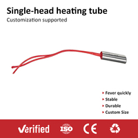 Cartouche chauffante en acier inoxydable à haute densité de puissance 220V 380V avec fil de plomb sertissable pour équipement de scellage d'emballages à grande vitesse