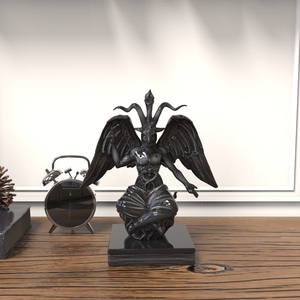 Nhà Máy Trực Tiếp Tùy Chỉnh Chất Lượng Cao Màu Đen Bức Tượng Gốm Thiết Kế Hương Burner Gothic baphomet Hình Trang Trí Nội Thất Hương Buồng - Product Image 4