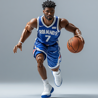 Figurines de joueurs de basket 3D personnalisées, modèles en PVC, jouets, cadeaux sportifs, objets de collection, dessins animés militaires, écologiques