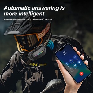 Motorcycle Helmet <strong>Headset</strong> Wireless 5.4 Auto Answer Call IPX6 Waterproof Voice Assistant and CVC Noise Reduction for Rider - Product Image 5