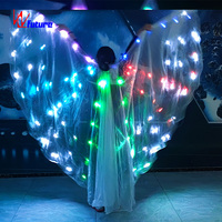 Ailes LED Lumineuses Ciel Étoilé Papillon pour Adulte – Cape de Danse Orientale, Spectacle Scénique, Carnaval, Rave, Festival, Fête, Performance, Cosplay