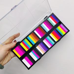 Profesional personalizado 12 colores a base de agua Split pastel paleta <span class=keywords><strong>pintura</strong></span> y Arco Iris cara <span class=keywords><strong>pintura</strong></span> fácil de lavar <span class=keywords><strong>pintura</strong></span> corporal - Product Image 4