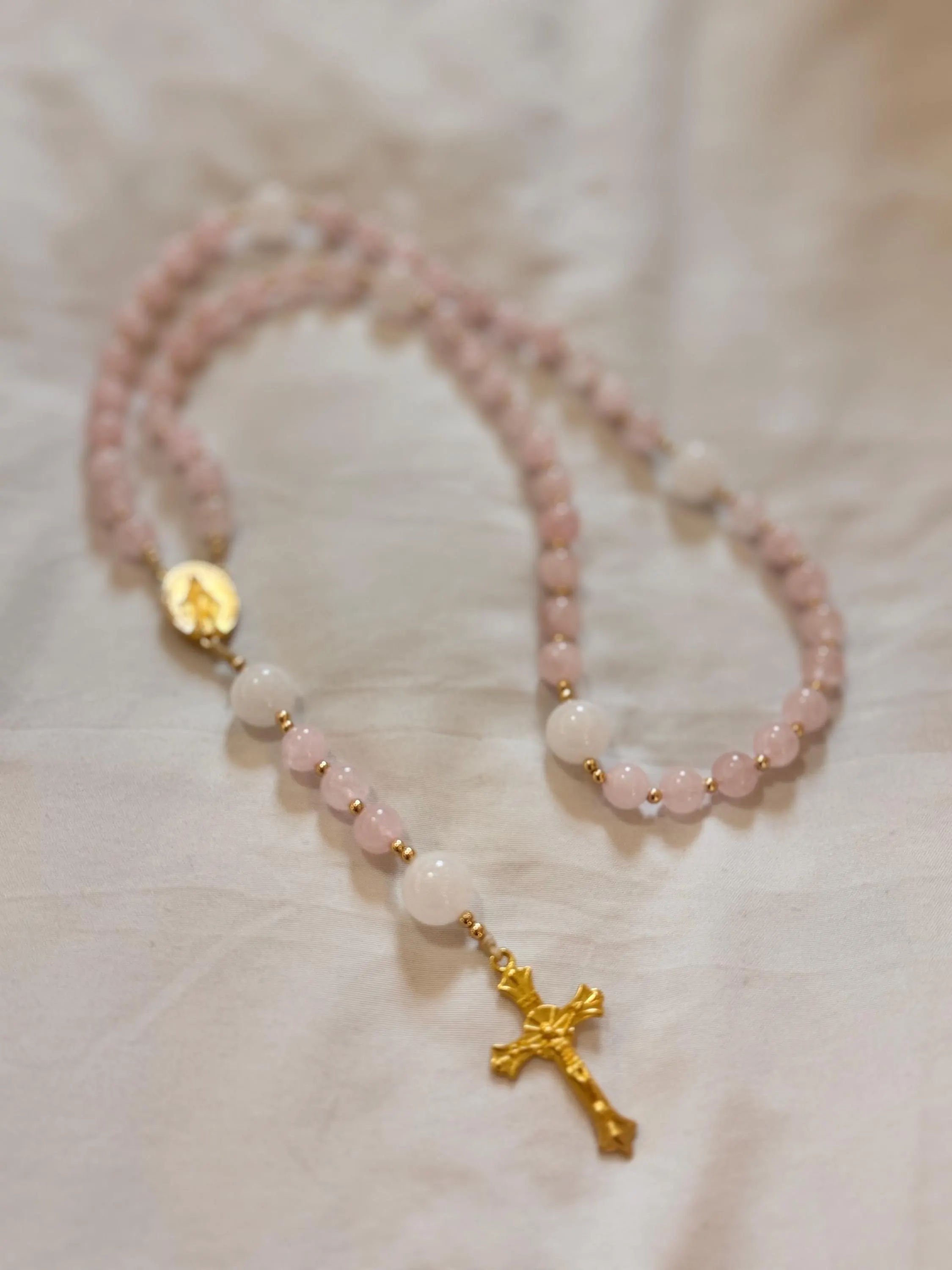 quartz rose avec jade