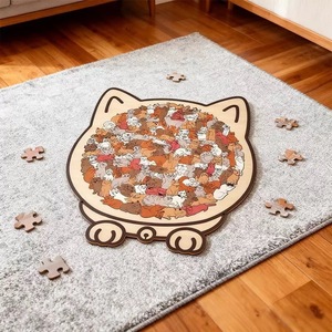 Casse-tête en <span class=keywords><strong>bois</strong></span> sur le thème du <span class=keywords><strong>chat</strong></span> en acrylique pour adultes, idéal pour soulager le stress - Product Image 2