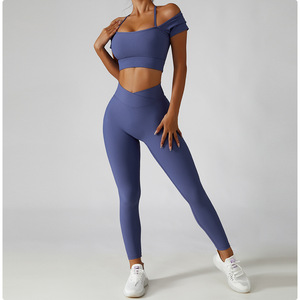 Conjunto de ropa deportiva sin costuras para mujer, conjunto de entrenamiento, Yoga, gimnasio, <span class=keywords><strong>2022</strong></span> - Product Image 6