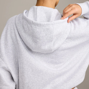 <span class=keywords><strong>Veste</strong></span> de survêtement zippée courte pour <span class=keywords><strong>femme</strong></span>, en molleton ultra doux, à épaules tombantes, style décontracté, de haute qualité - Product Image 4