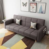 Sofá cama de tela de doble propósito, sala de estar plegable, tecnología de alquiler, sofá de tela, unidad pequeña minimalista moderna, estilo nórdico