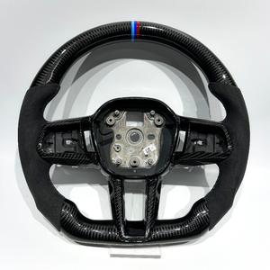 Volant sport en fibre de carbone et suède, personnalisable en usine, compatible avec CS M2 M3 M4 M5 M6 F30 F15 E90 E92 E60 - Product Image 1