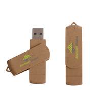 16GB c-tipe OTG USB 2.0 Disk ramah lingkungan 360 kayu berputar garansi 2 tahun purna jual