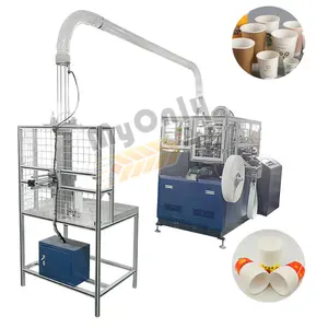 2023 High Speed Open Cam Folding Form Single Plate Take Away Carton Coffee Paper Cup Machine in Japan