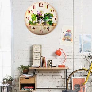 Orologio <span class=keywords><strong>da</strong></span> <span class=keywords><strong>parete</strong></span> rotondo in legno <span class=keywords><strong>da</strong></span> 12 pollici silenzioso orologio <span class=keywords><strong>da</strong></span> <span class=keywords><strong>parete</strong></span> antigraffio per la decorazione del negozio di caffè in <span class=keywords><strong>cucina</strong></span> - Product Image 3