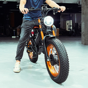 Bicicleta Eléctrica <span class=keywords><strong>Cafe</strong></span> <span class=keywords><strong>Racer</strong></span> de Alta Gama, 50 mph, Motor Doble de 3000W/5000W, Cuadro de Acero, Frenos de Disco Hidráulicos Integrados, Neumáticos Anchos - Product Image 1