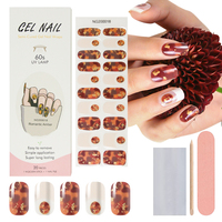 Nouvel arrivage d'enveloppes d'ongles en gel personnalisées décoration d'art d'ongle de Noël autocollant d'ongle en gel avec lampe UV au Japon et aux États-Unis