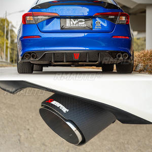 Pour Honda Civic 11e génération 2022 Silencieux 4 sorties Embout d'échappement Diffuseur latéral arrière Spoiler de pare-chocs Répartiteur de tuyau d'échappement JDM - Product Image 2