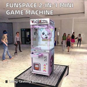 Funspace 2-in-1 Coin-Operated Doll Machine <b>Mini</b> Game 24 Clip Prize <b>Clamp</b> Capsule Ball Gift English Language 1-Year Warranty - Product Image 2
