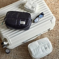 Sac de Maquillage Professionnel Fournisseur Tycoon Blanc Noir Trousse de Rangement Cosmétique Étanche Organisateur de Toilette pour Voyage
