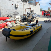 Vente en gros bateau gonflable Zodiac gonflable pliable en PVC de 380cm pour 6 personnes avec moteur hors-bord