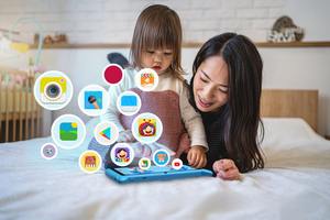 Tablette pour enfants de 7 pouces avec reconnaissance faciale et capteur de gravité Android 9.0 Wi-Fi et 5G pour une utilisation intelligente et sécurisée - Product Image 5