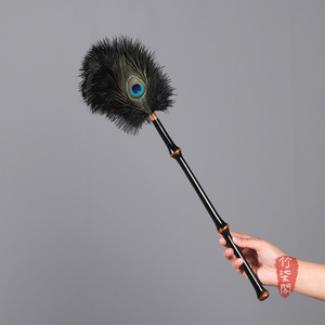 Zhuqi Pavilion Peacock Feather <b>Duster</b> Bamboo Handle Anti-static 19in Furniture <b>Cleaning</b> Tool - Product Image 2