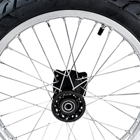 Nouvelles roues de rue à rayons chromés Supermoto 17/14 pouces pour moto électrique tout-terrain Yozma/Tuttio/EM5/HeyBike