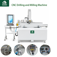 OUWO 2026 CNC Machine de perçage et de fraisage de profilés en aluminium de 1200 mm avec broche électrique et entraînement par vis à billes pour systèmes de fenêtres