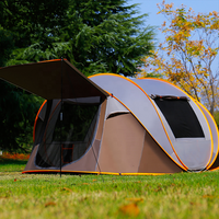 Tente de camping pliable, légère, écologique, pour 3-4 personnes, ouverture automatique rapide, protection solaire, été, une chambre.