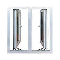Ventana Abatible de PVC Rentable - Tamaño/Color Personalizado, Anticorrosión para Hogar/Oficina