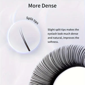 Dragon 0.15 D Ellipse Cils Plats Super Doux 8-15mm Cils Plats Individuel Marque Privée Extensions de Cils Cachemire Noir - Product Image 3