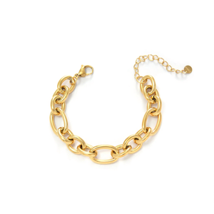 สร้อยข้อมือแฟชั่นแบบโซ่ 316L สแตนเลสสตีล ชุบทอง PVD ทนทาน ยั่งยืน - Product Image 2
