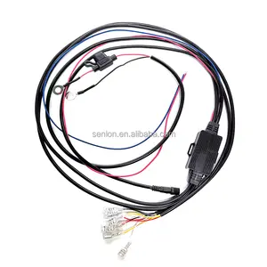 Universal Wire Harness Kit To 2 led Light Cable Wire Harness Assembly With Flashing Function for Automobile