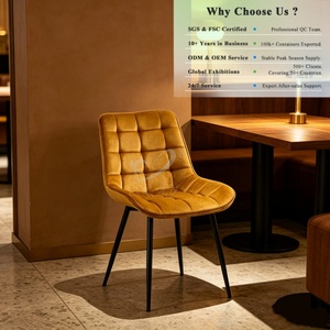 Silla de <span class=keywords><strong>Comedor</strong></span> OKAY, Versátil, Color Amarillo <span class=keywords><strong>Mostaza</strong></span>, Ergonómica, con Soporte Lumbar, para Restaurante, Bistro, Moderna, de Tela - Product Image 1