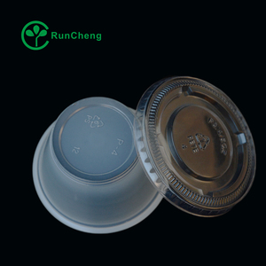 Gobelet en plastique transparent de 4 oz avec couvercle, petit gobelet à sauce jetable avec couvercle en <span class=keywords><strong>PET</strong></span> - Product Image 4
