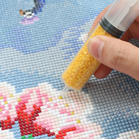 Nouveau 5D Diamant Broderie DIY Rapide Seringue Automatique Perceuse Stylo En Plastique Artefact pour Commerce Extérieur Diamant Peinture Nature Morte