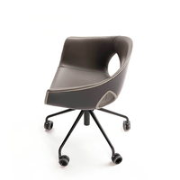 Chaise de bureau en cuir élégante pour négociation et conférence, chaise pivotante de luxe légère pour la maison, réglable en hauteur et de loisirs