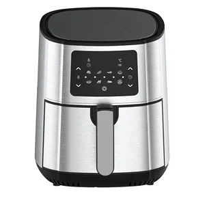 1400w Power Multifunction Black And Stainless Steel Digital Display 5.5l Digital Air Fryer With Healthy Cooking