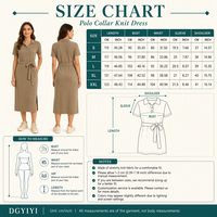 Robe pour femme en tricot opaque de qualité supérieure 280GSM, col polo, ceinture, hiver, douce, coupe ajustée, manches longues, longueur genou, logo personnalisé OEM
