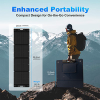 Panneau solaire pliable Junbpaw LL220W portable 220W noir, efficacité 25%, activités de plein air, durable, étanche IP67, rapide