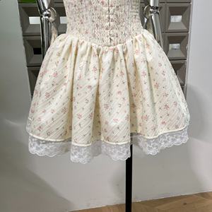 OUDINA, ropa de mujer francesa, estampado informal, encaje Floral, vestidos de manga hinchada, fiesta corta, baile de graduación, vestido elegante para mujer - Product Image 6