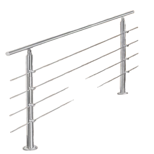 DECOR Modern Outdoor Stainless Steel Rod <b>Threading</b> Column Handrail and Railing for Staircase - Product Image 1