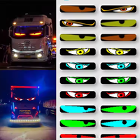 Décoration de fenêtre, application intelligente programmable, panneau d'affichage LED RGB DIY, yeux d'enfer animés, accessoires pour voiture et camion, lumière yeux de diable