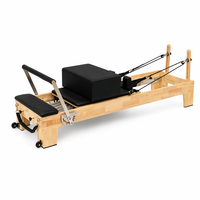 Reformer de Pilates en chêne robuste de qualité commerciale avec résistance réglable, certifié CE, équipement d'entraînement pour studio de gym