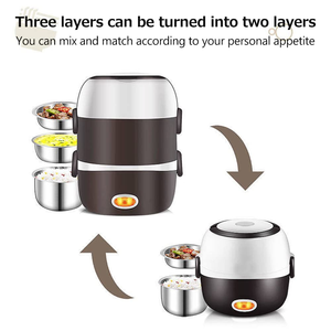 Cuisinière à riz électrique écologique 2L avec cuve intérieure en acier inoxydable, isolation multicouche, portable, mini, pour étudiants et usage domestique - Product Image 6