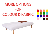 Sofá Cama Futón de Tela Extensible Suave de Dos Tonos, Elegante y de Alta Calidad, Venta Directa de Fábrica, Moderno y sin Brazos