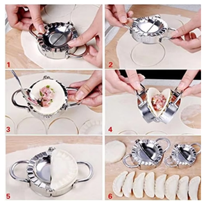 Accessoire de cuisine en acier inoxydable, presse à raviolis écologique en métal, <span class=keywords><strong>moule</strong></span> à pâte pour emporte-pièces - Product Image 4