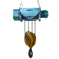 Polipasto Eléctrico de Cable H Beam, 1000 kg, Doble Guaya, 5 Toneladas, Elevador Monorraíl con 2 Ganchos