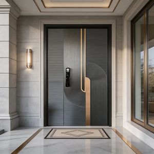 <span class=keywords><strong>Porta</strong></span> d'Ingresso Commerciale di Lusso in Acciaio Inox e Lega di Alluminio, Impermeabile, per Hotel, Appartamenti, Uso Esterno e Centri Commerciali - Product Image 2