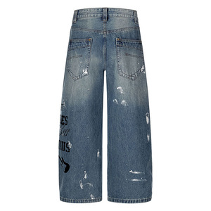 <span class=keywords><strong>Jean</strong></span> ample <span class=keywords><strong>d</strong></span>échiré et <span class=keywords><strong>d</strong></span>élavé style américain tendance pour homme – <span class=keywords><strong>Jean</strong></span> en denim selvedge - Product Image 2
