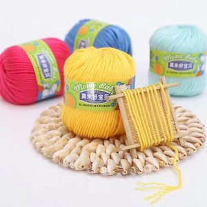 <strong>Cotton</strong> Blended <strong>Yarn</strong> Mommy's Good Baby 007 Velvet Wool/<strong>Cotton</strong> Hand-Knitted Super Soft Anti-Pilling Weaving Medium Thick Dyed - Product Image 3